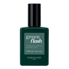 Vernis Green Flash - Vernis semi-permanent Top coat, MANUCURIST