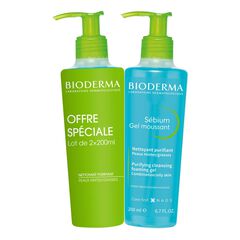 Sébium Gel moussant - Kit soin visage nettoyant, BIODERMA