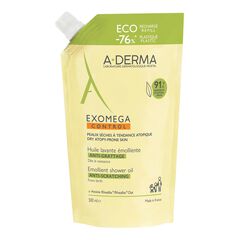 Exomega - Huile Lavante Emolliente Anti-Grattage Eco Recharge, A-DERMA