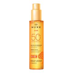 Nuxe Sun Huile Solaire Bronzante - Protection Protection SPF50 visage et corps, NUXE