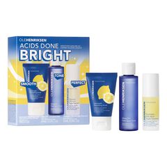 Acids Done Bright Set - Coffret Soin Visage Routine exfoliante lissante aux AHA, OLEHENRIKSEN